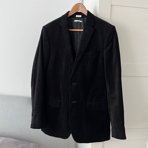 Calvin Klein Slim Fit Blazer Sport Coat - Black Corduroy - Medium